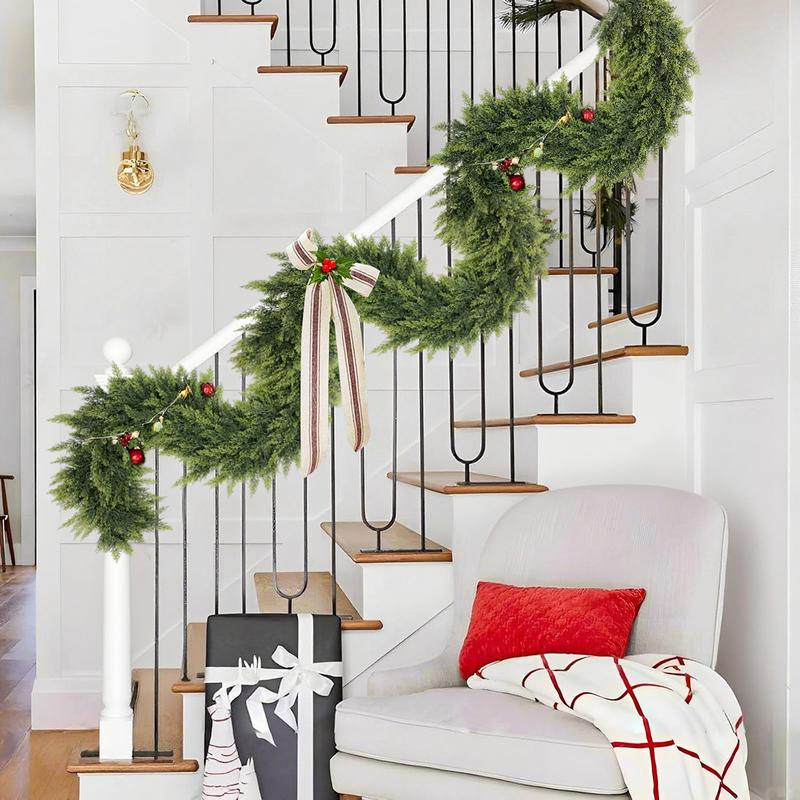 6FT Artificial Cedar Garland – Real Touch Green Pine